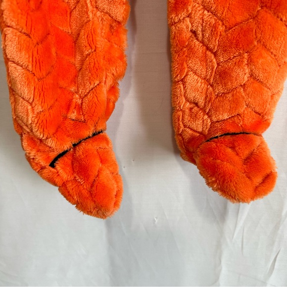 Baby Starters Halloween Footsie One Piece Fleece Pumpkin Face 6 Months - Picture 4 of 6